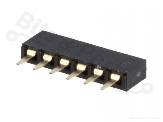 Header pin socket female 1x6 pins